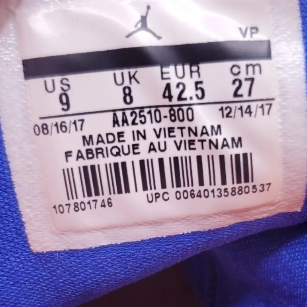 Jordan Why Not Zer0.1 Cotton Shot 2018 Size 9 AA2510-800